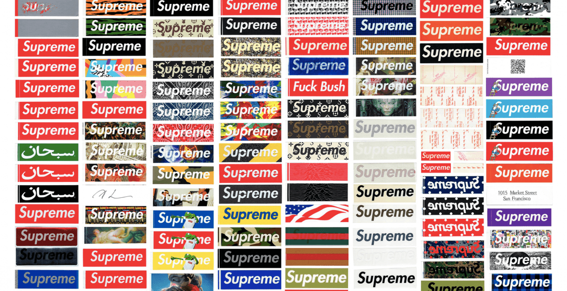 A COMPREHENSIVE COLLECTION OF EVERY SUPREME BOX LOGO STICKER EVER RELEASED  BETWEEN 1994-2020, SUPREME, 1994-2020 by Supreme on artnet