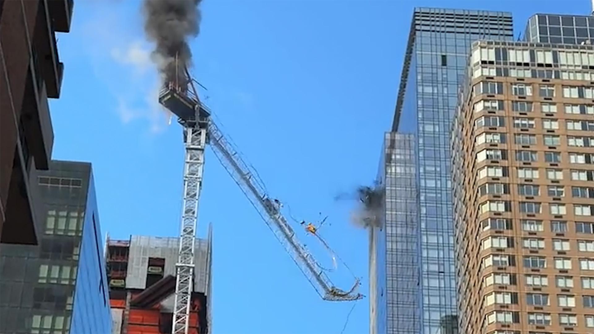 Crane Collapses Into Building in NYC