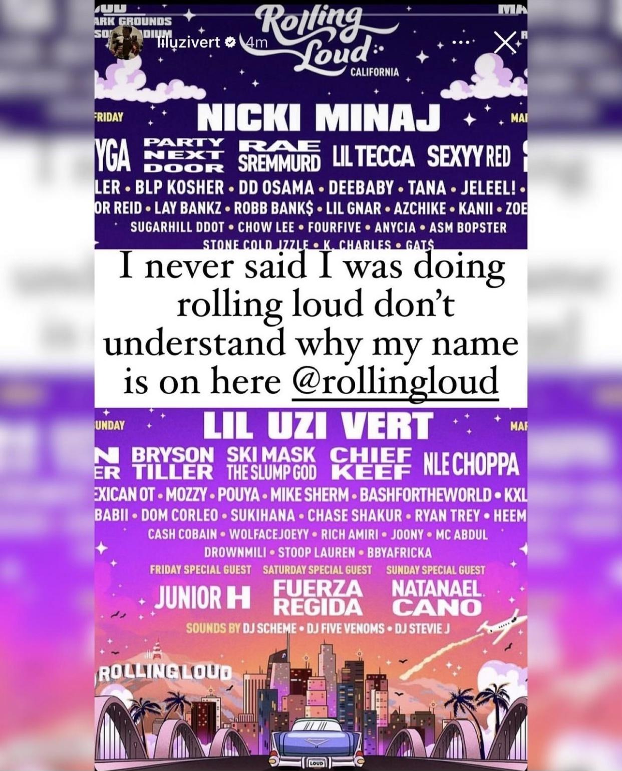 Rolling Loud 2024 Lineup Leaves Lil Uzi Verty Confused